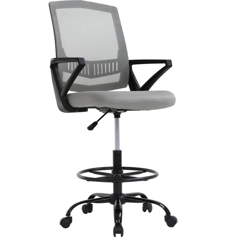 Chaise de dessinateur en maille, Gris