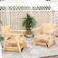 Chaise berçante d'extérieur en bois massif Aamanah