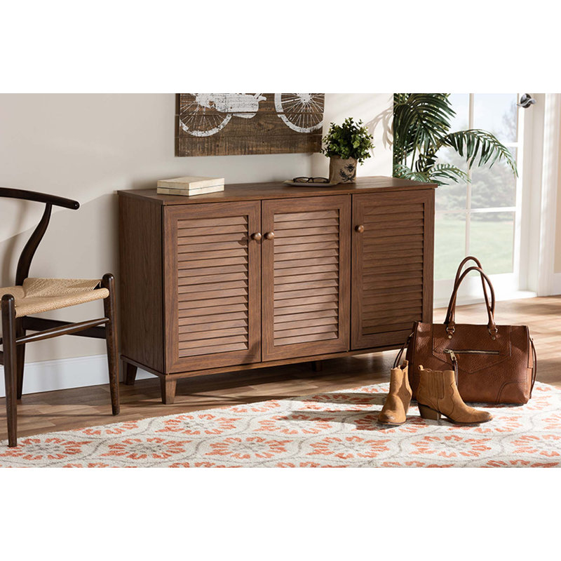 Shoe Storage Cabinet, Walnut