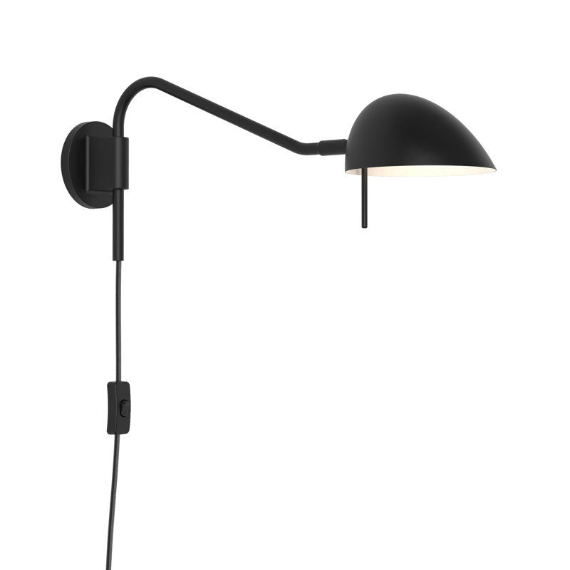 Serge 1 - Light Armed Sconce, Matte Black