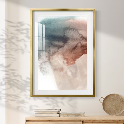 Red Ochre abstrait III - impression encadrée