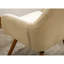 Chaise brun clair avec coussin - Pieds en bois massif, finition mousse et profonde