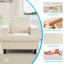  Ensemble de canapé de salon 2 pièces de 82 po de largeur pour petits espaces - Canapé modulaire avec tissu chenille, fauteuil convertible et coussins amovibles-807664015