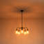 Lustre suspendu en verre transparent à 5 lumières Flarescape