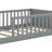 Newton Twin Size Floor Platform Bed With Built-In Book Storage Rack-444888727