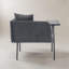 Chaise d'appoint rembourrée Minimalist avec table d'appoint intégrée et pieds en métal-1044670517