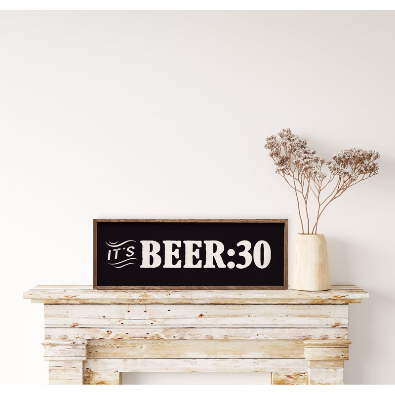 Beer 30 Black, 8" H x 24" W