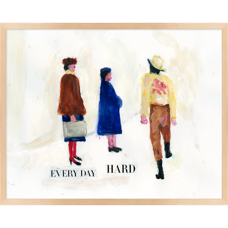 Everyday Hard Painting by Simon Schneiderman, 24" H x 30" W x 1.25" D, Brown