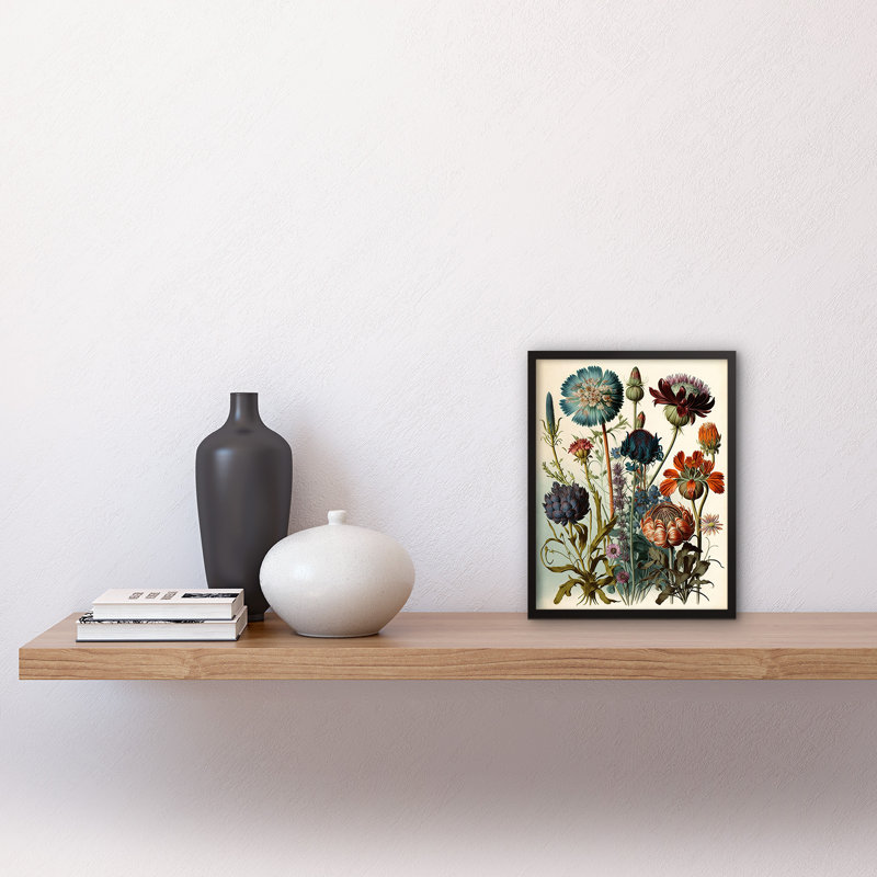Vintage Botanical Illustration Ernst Haeckel Inspired Plant - Single Picture Frame Print