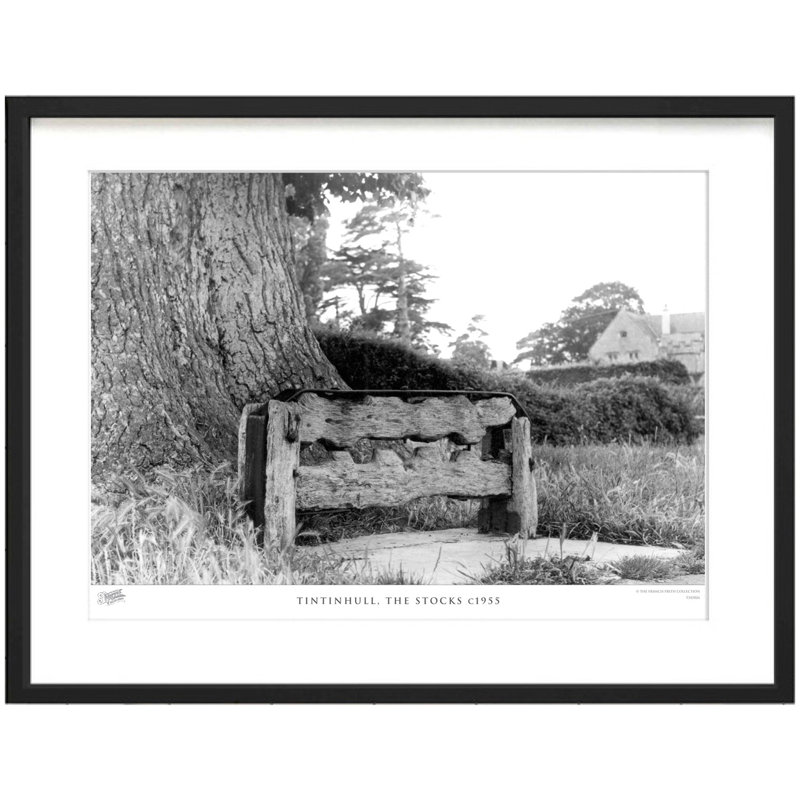 Tintinhull, The Stocks C1955 - Single Picture Frame Print, 40cm H x 50cm W x 2.3cm D