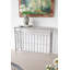 Console 40 po x 14 po x 31 po en fer forgé rustique, finition argent patinée, table d'appoint