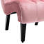 Chaise tendance en velours rose pour la maison - Chaise d'appoint sans accoudoirs rembourrée d'éponge, chambre et salon idéaux-783285324