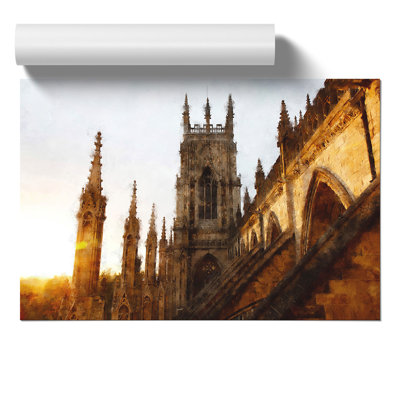 York Minster Painting - Frameless Print