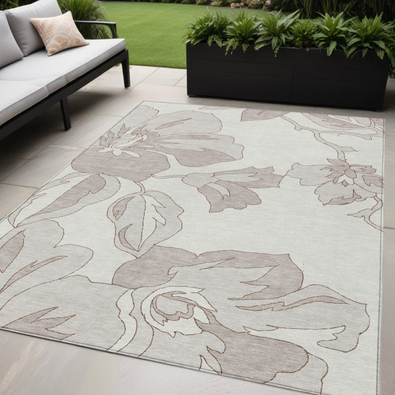 Tapis taupe 5 pi x 8 pi
