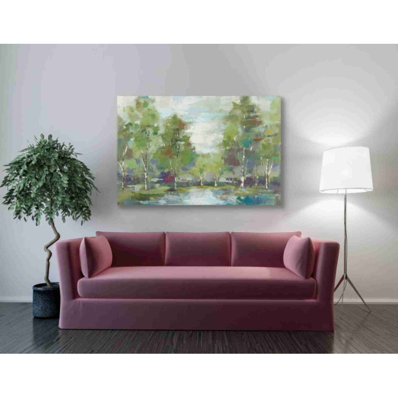 «Forest At Dawn» par Silvia Vassileva, art mural sur toile, H 40 po x l 60 po x P 1,5 po