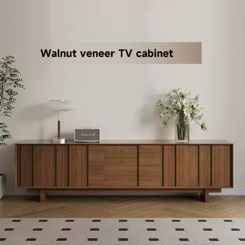 Environment-friendly water-based paint TV stand, Brown, 22.44"H x 70.86"W x 15.74"D