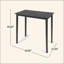 Table de bar d'extérieur minimaliste en bois d'acacia