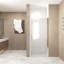 Porte de douche pivotante avec cadre en aluminium, porte de douche demi-cadre avec poignée en acier inoxydable-124898870