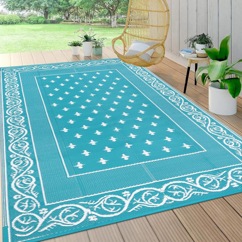 Outdoor Rug, Rectangle 9' x 12', Gray