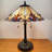 Stained Glass Table Lamp, Handcrafted Tiffany Style Shade, Antique Home Decor