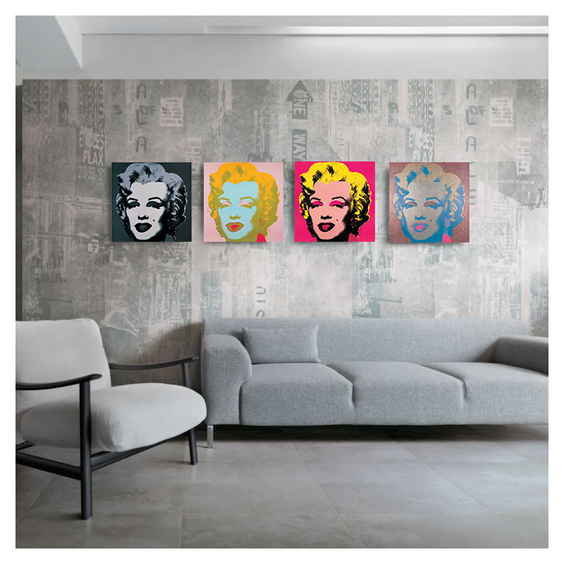 Andy Warhol - No Frame Print on Wood, 65cm H x 65cm W x 1.8cm D