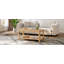 Table basse de coin en bois avec tablette de rangement Arc
