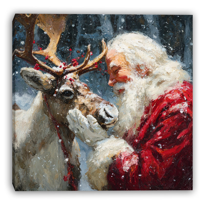 Christmas Reindeer Companion Canvas, 20" H x 20" W