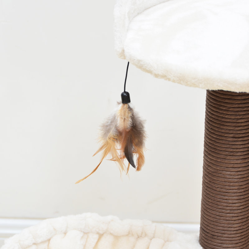 Arbre à chat 28 po avec hamac et plume Catry, Crème