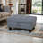 Faux Leather Ottoman-77621949