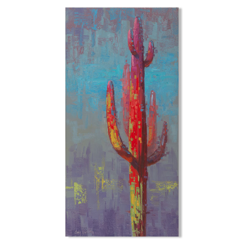 Suspect Saguaro Series 2, estampe numérique sur toile tendue, H 30 po x l 15 po