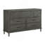 Commode de style transitionnel 1Pc avec 7 tiroirs et poignées en bronze foncé