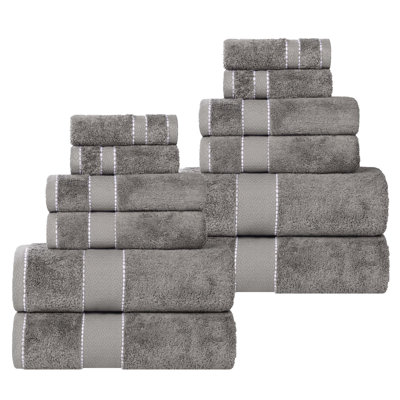 Ensemble de serviettes 12 pièces en coton égyptien Giza