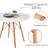 Philean Round Solid Wood Base Eiffel Dining Table-814924406-814924361