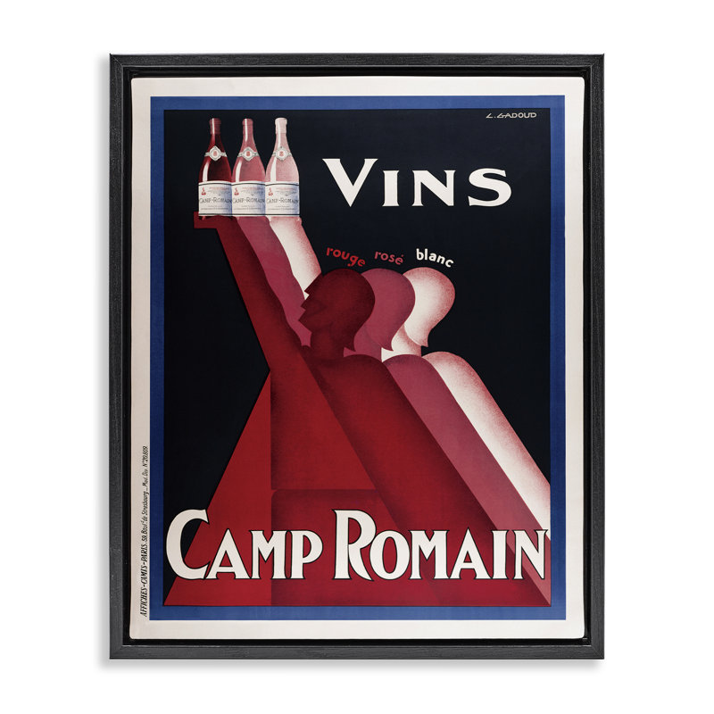 Trio de bouteilles de vin antique, cadre par Marcus Jules, Cadre flottant noir de jais, H 21 po x l 17 po