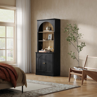 Armoire de rangement modulaire Monos avec porte et étagères réglables (lot de 1), noire