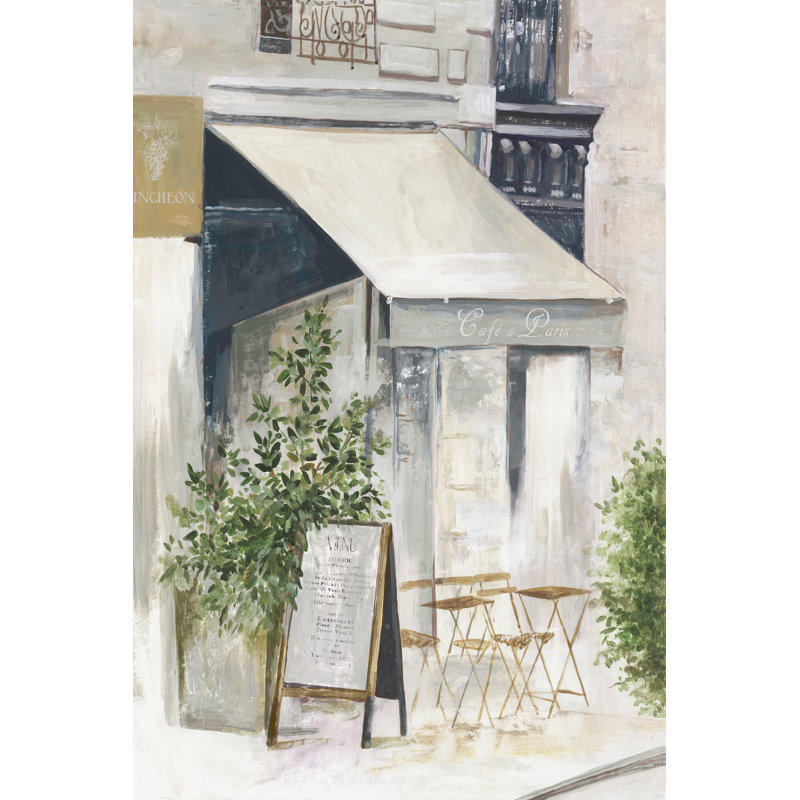 «Paris Cafe I» par Allison Pearce, reproduction sur toile tendue, H 18 po x l 12 po x P 1,25 po