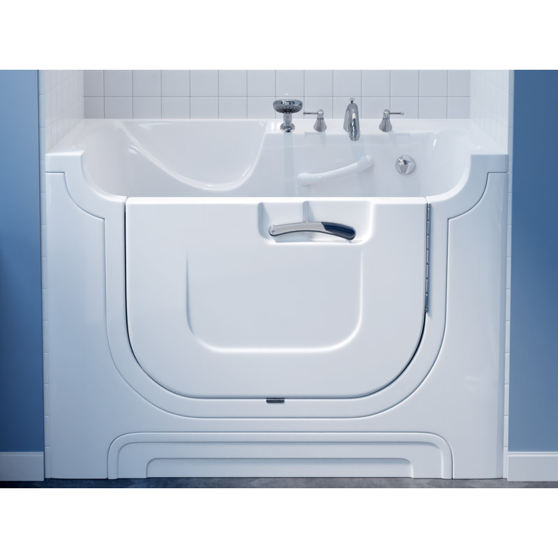 Therapeutic Tubs 30 in. x 60 in. Right Drain Wheelchair Access Walk-In Soaking Tub in White, Right
