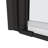 Universal Pivot Shower Door - Matte Black Aluminium Alloy With 1/4" Tempered Glass, Smooth Pivot System, Anti-leakage Design, Easy Install