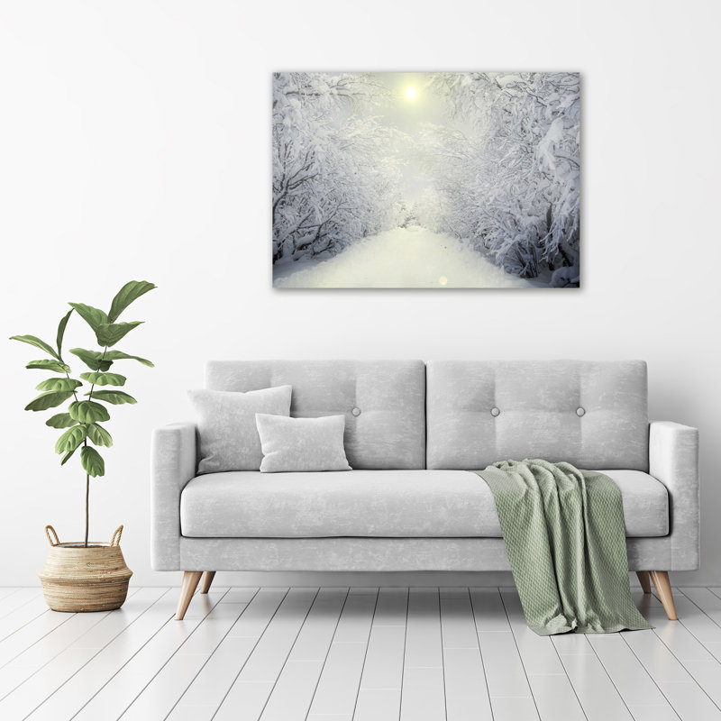 A Beautiful Winter Forest - No Frame Print on Glass