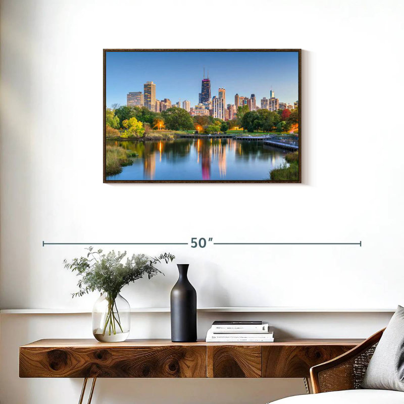 Lincoln Park, Cadre flottant noyer, 31 po x 21 po