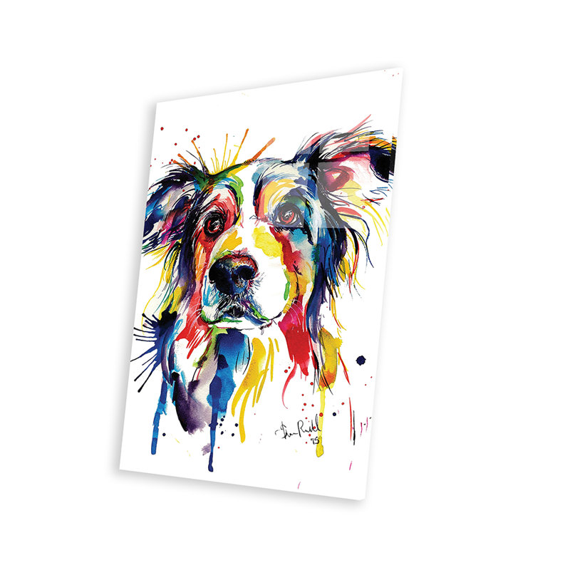 Border collie par Weekday Best - impression sans cadre, H 24 po x l 16 po x P 0,25 po