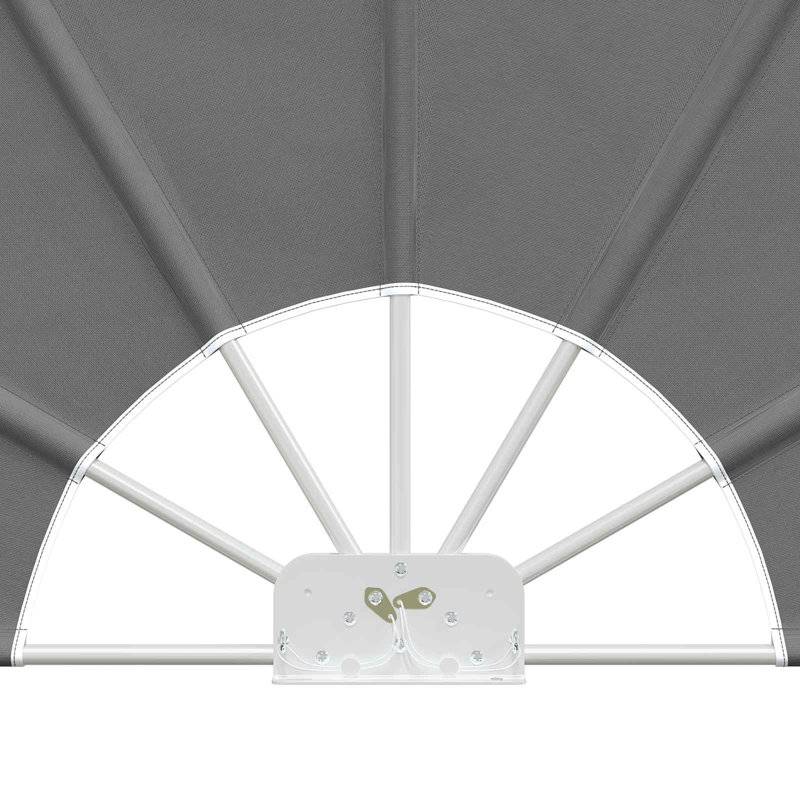 New Patio Balcony Side Awning Collapsible Garden Multi Sizes Multi Colours, 0.01cm H x 322cm W x 161cm D, Grey