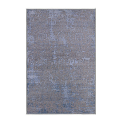 Tapis bleu / brun Sharleen