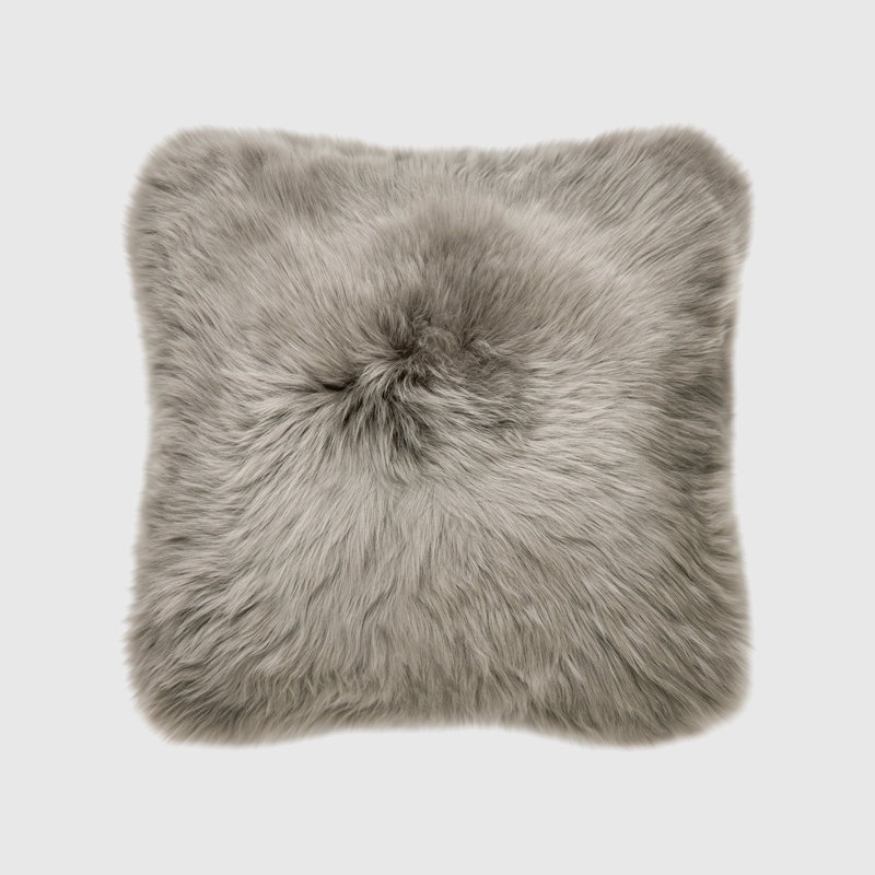 Housse et insert de coussin carré Fieldman, Gris champignon