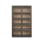 Mist Display Cabinet 50" Wide Tall Elegant Mist Oak Finish Smoked Gold Metal Doors-1644656324
