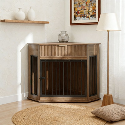 44.6'' Corner MDF Dog Crate