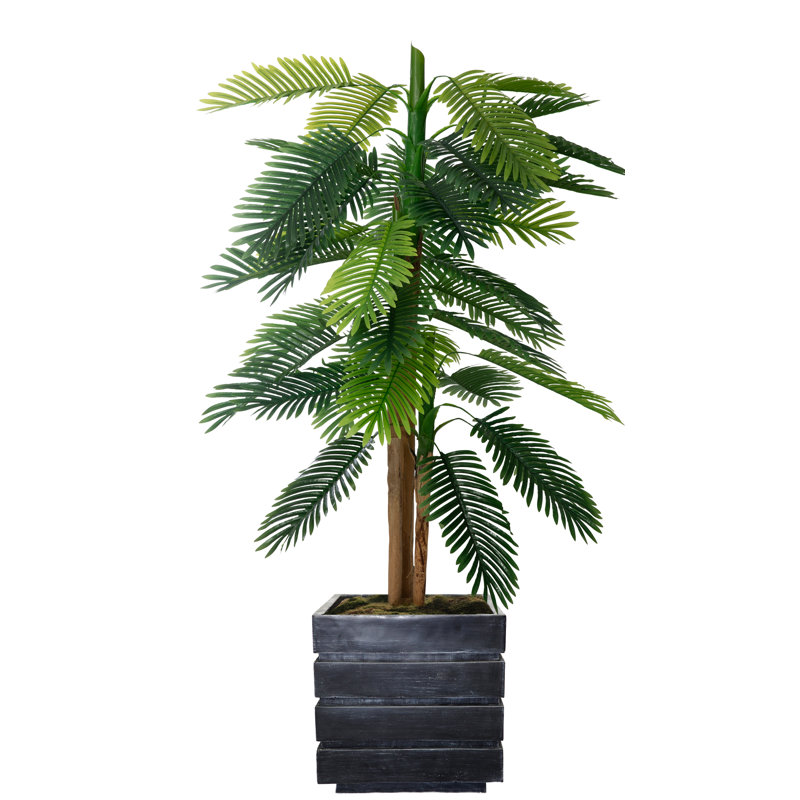 Palmier artificiel en pot 50 "Panama, Noir