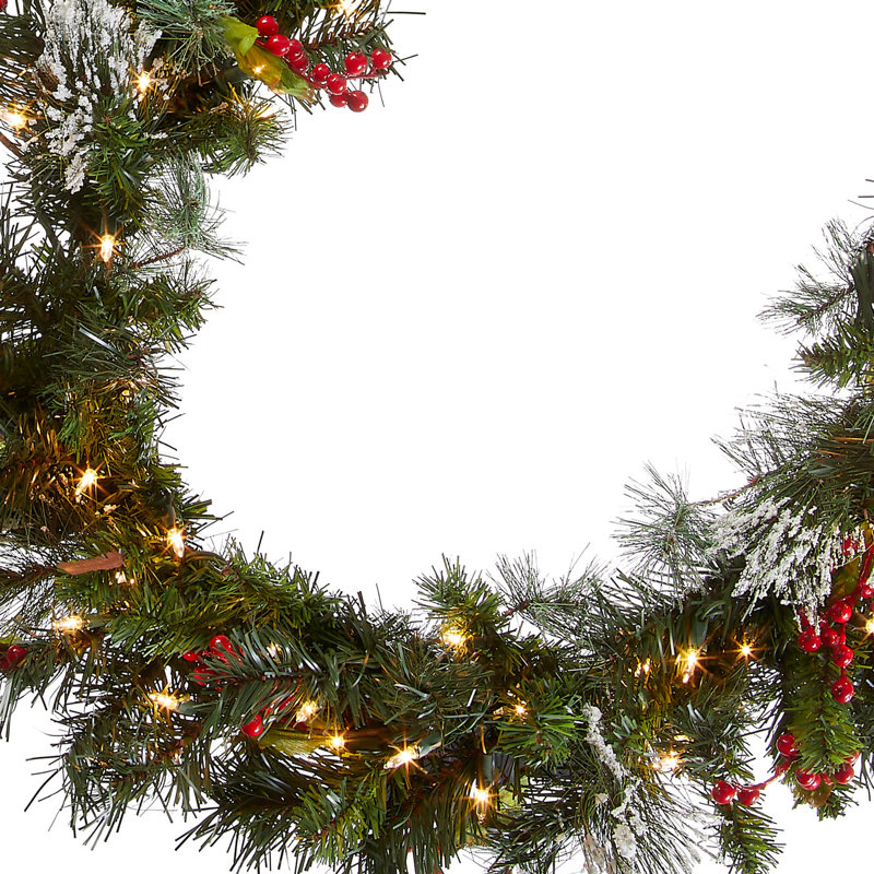 9ft. Wintry Pine Garland with Clear Lights