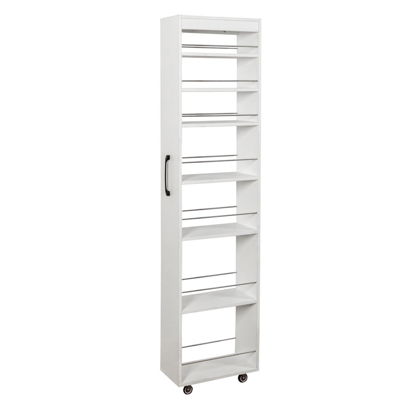Chariot de cuisine roulant à 7 niveaux, étagère de rangement coulissante mince avec poignée et roulettes, pour les espaces étroits entre réfrigérateur, comptoir, laveuse / sécheuse, salon et bureau, support multifonctionnel mobile