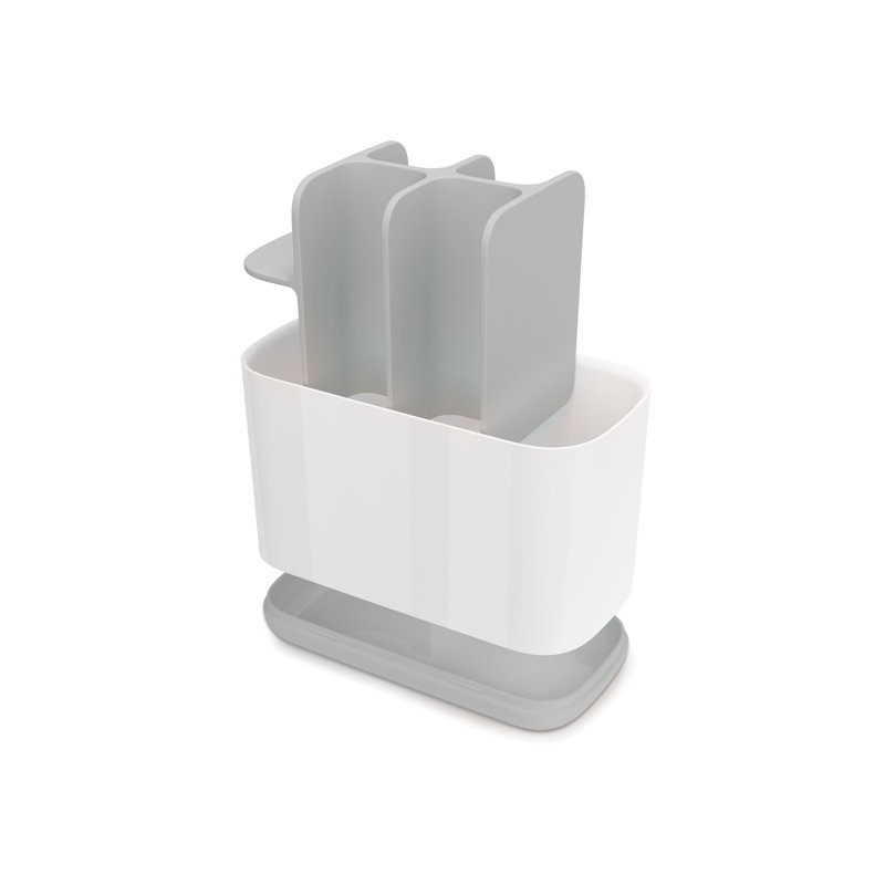 EasyStore Large Toothbrush Holder, Gray/White